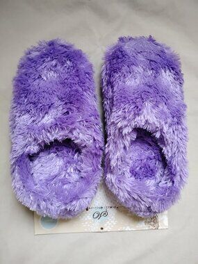 So Women's Feathered Plush Clog Slippers, Small (Size 5-6), Orchid